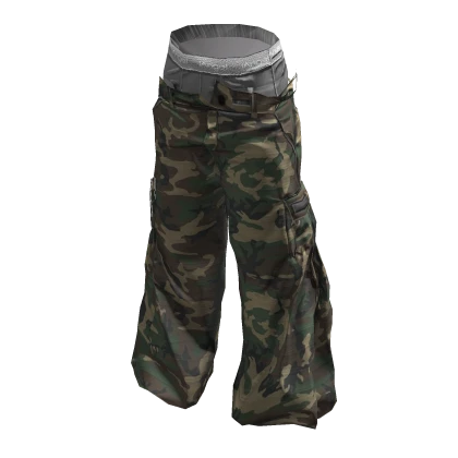 ʚ♡ɞ Baggy Green Camouflage Cargo Pants