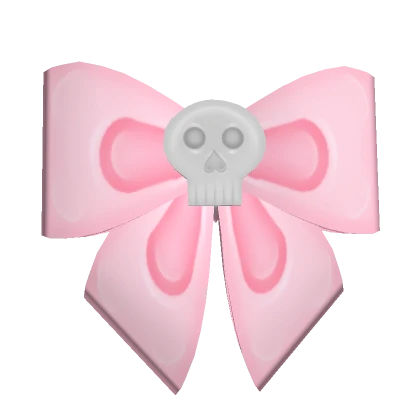 Pink Skull Bow