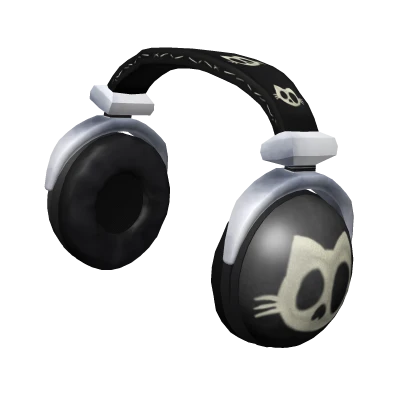 Emo Skeleton Cat Headphones