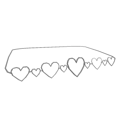 Y2K Silver Heart waist chain