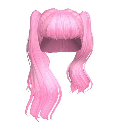 Pink Wavy Pigtails