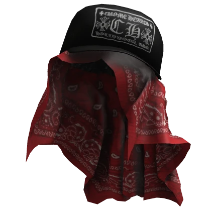 Chrome Cap w/ Red Bandana