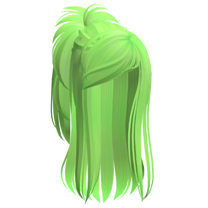 Scene Gyaru Fluffy Ponytail (Neon Green)