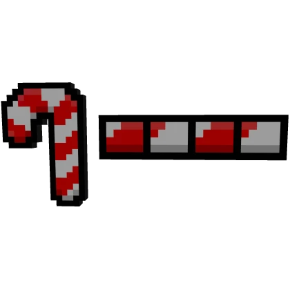 Christmas Candy Cane 8-Bit Health Bar