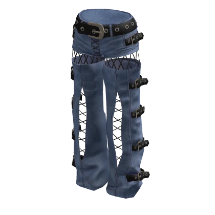 BB KPOP Baggy Strappy Pants Denim