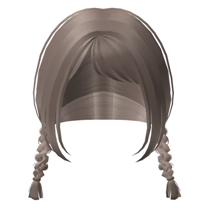 cute shoujo anime braids hair dust brown ♡