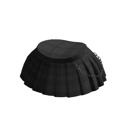 Black Plaid Pleated Mini Skirt