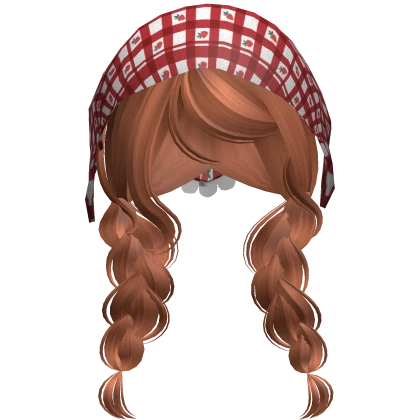 Cottage Braids w/ Strawberry Bandana (Ginger)