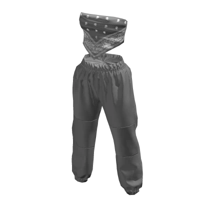 Sweatpants Bandana Top OutFit Gray