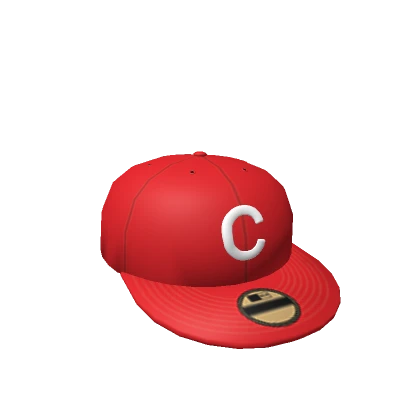 Red Backwards Fitted Cap