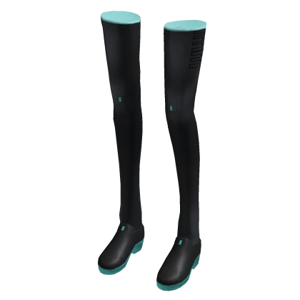 Realistic Hatsune Miku Vocaloid Thigh High & Shoes