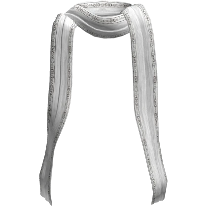 Rune Esoteric Long Silver Fantasy White Scarf