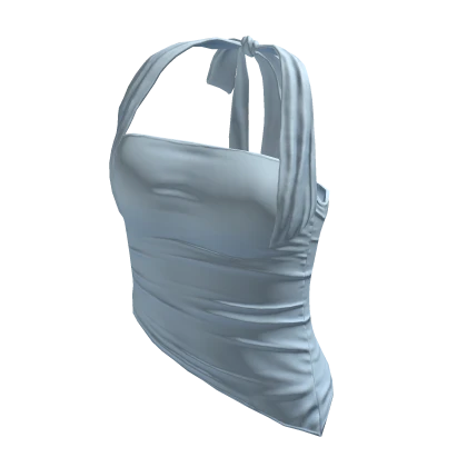 Tube Top Blue Short Tight Baby Baddie Tee Shirt