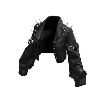 BB KPOP aespa Denim Spiked Jacket Black