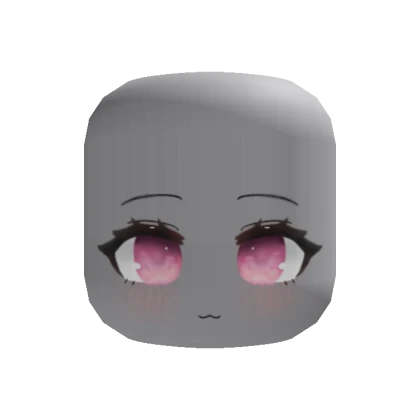 Chibi Anime Cute Cat Face (Pink)