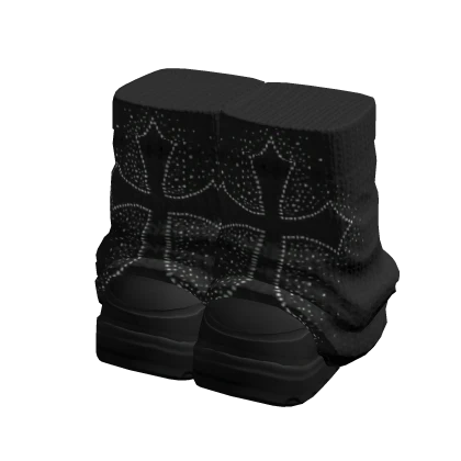 Grunge  Rhinestone Cross Platform Leg Warmers
