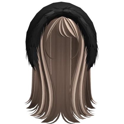 Two Tone Emo hair w/ Black hood in Brown & Blonde