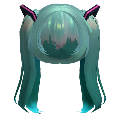 Mimukauwa Miku Green vocaloid pigtails cute