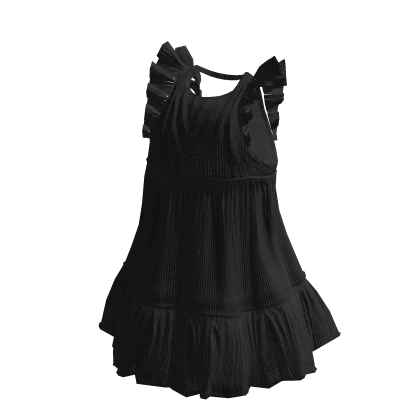 Black Cute Mini Dress