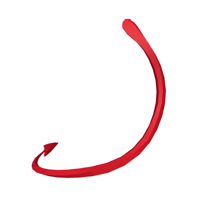 Curly Red Demon Tail