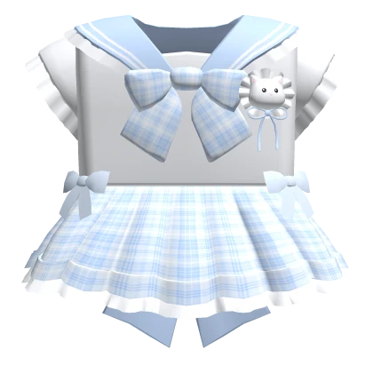 🍀Cute Ribbon Sailor Outfit(Blue)