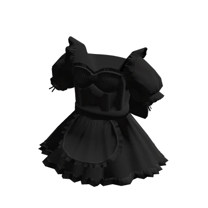 Black Classic Anime Cat Maid Dress