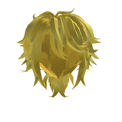 Fluffy Light Yellow Hair w Low Ponytail