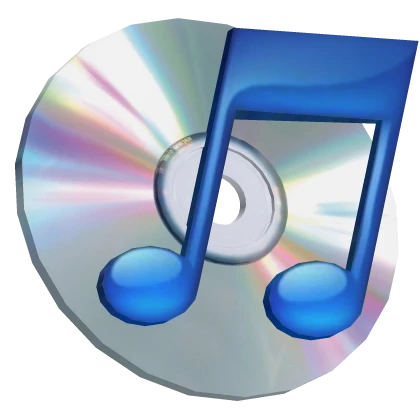 frutiger aero music note cd hairclip blue