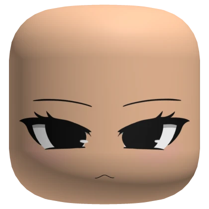 Cute Cat Mouth Anime Girl Face - Light