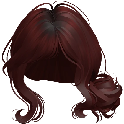 ♡ side bun swirly hairdo in red