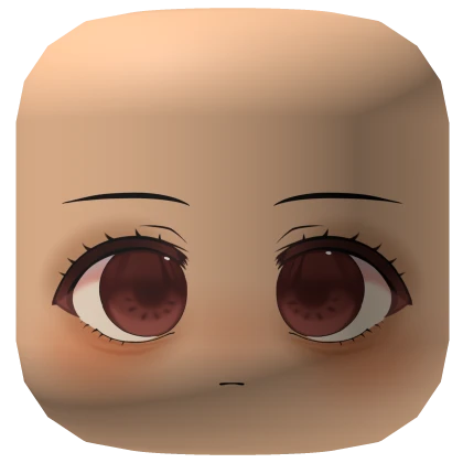 Lain brown eyes neutral face anime girl tan mask