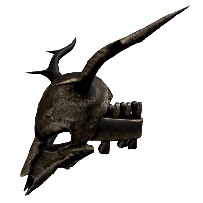 Rotting Wendigo Skull Right Pauldron
