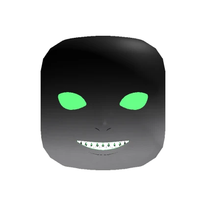 Grinning Green Glowing Demon Eyes