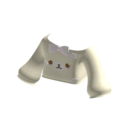 cute korila  bear off shoulder sweater 