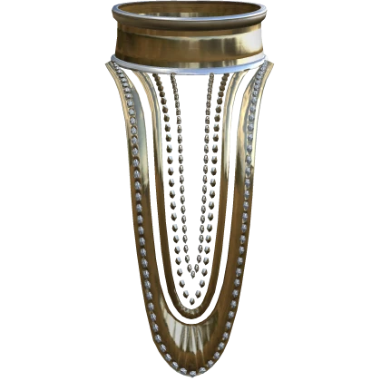Gold Silver Vintage Stacked Model Couture Necklace