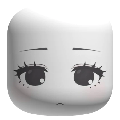Cute Pretty Delicate Chibi Face - White