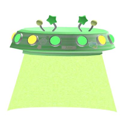 ♡Cute Galactic Space Alien Ufo Waist Green Glowing
