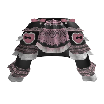 Valentines Heart Bittersweet Hime Dress Black+Pink