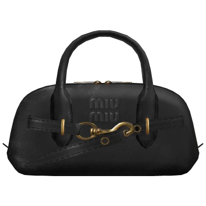 Black Miu Vintage City Chic Shoulder Bag