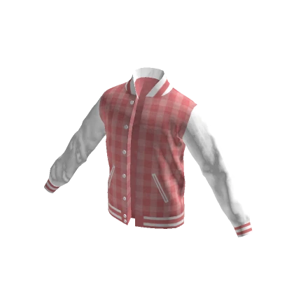 Red Plaid Varsity Jacket