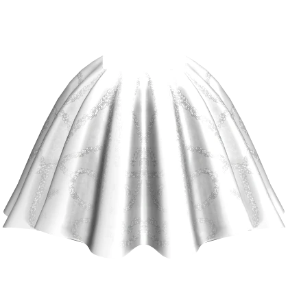 White Long Glitter Princess Gown Skirt