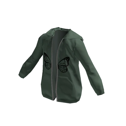 Y2K Butterfly Jacket in Green