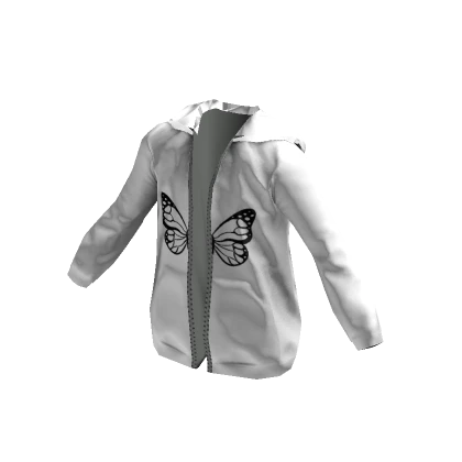 Y2K Butterfly Jacket in White