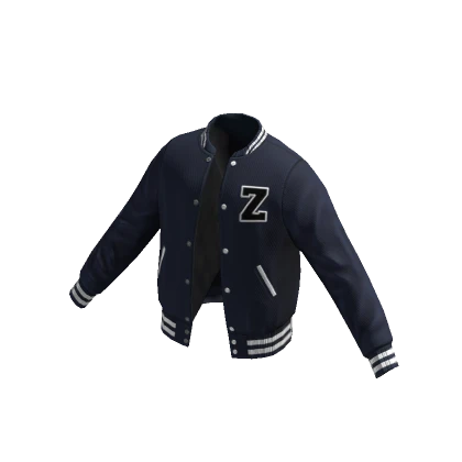 Letterman Varsity Jacket - Navy Blue