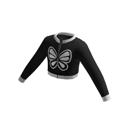 Black Butterfly Crop Jacket