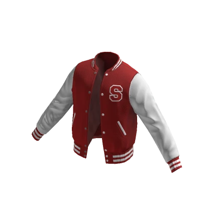 Letterman Varsity Jacket - Crimson/White