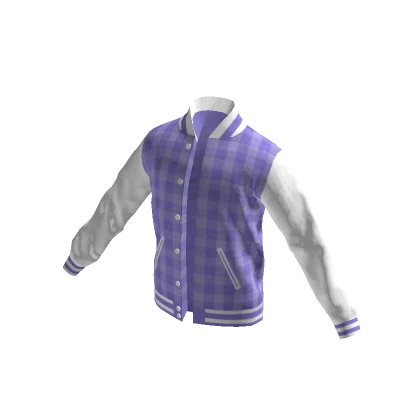 Purple Plaid Varsity Jacket