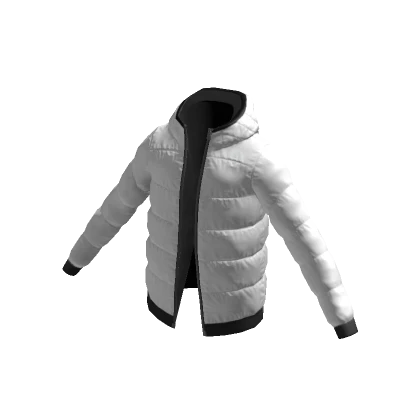 White Hooded Puffer Jacket