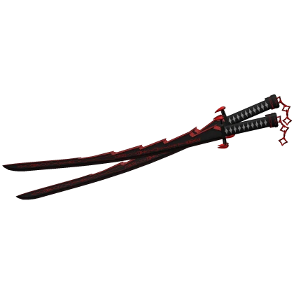 Dual Right Red Japanese Samurai Katana