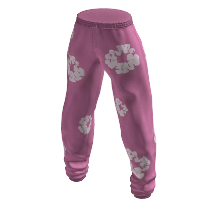 Pink denim tears sweatpants 